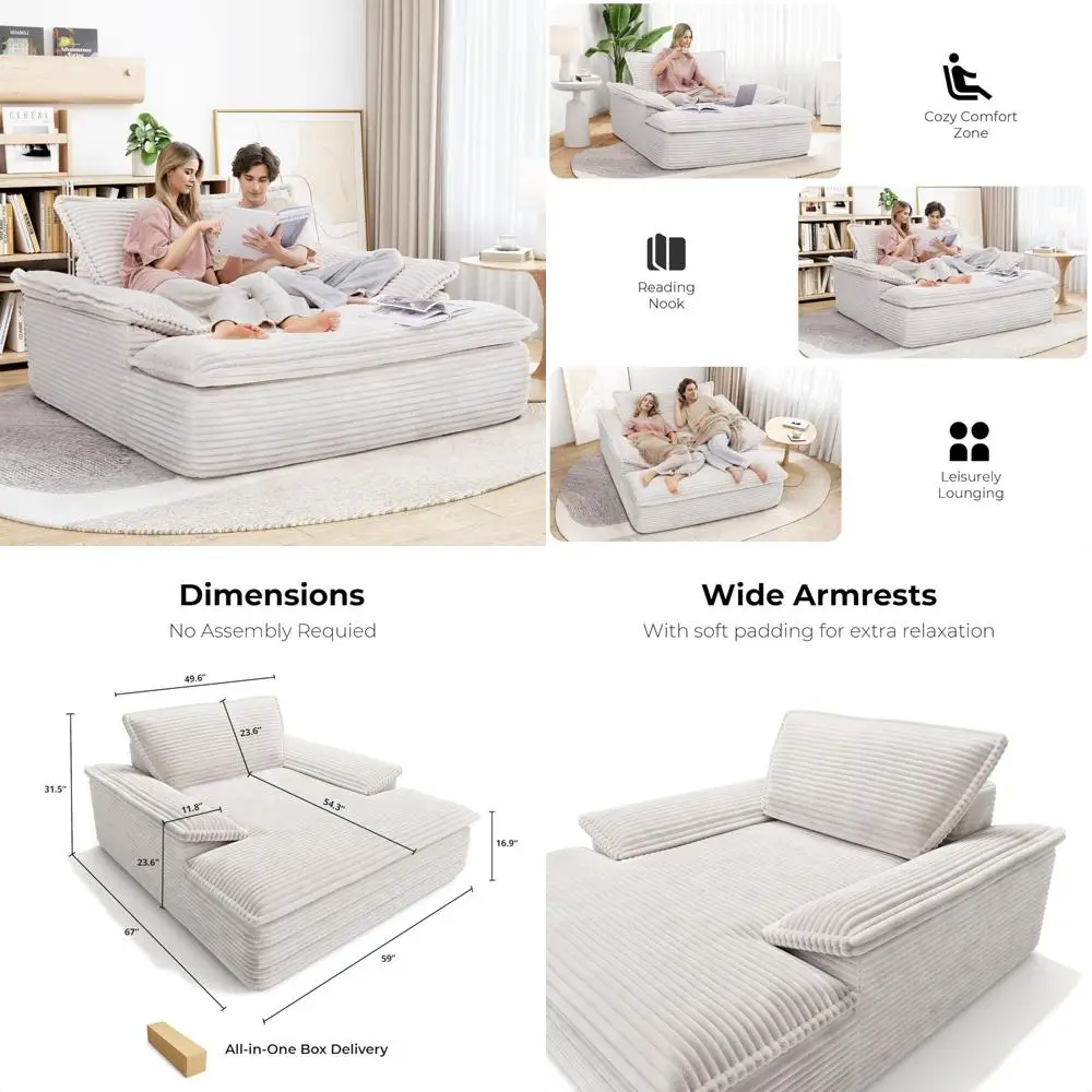 Oversized 59 Chaise… - image