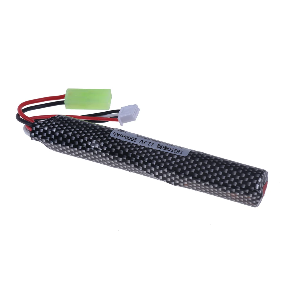 18350 3S 11.1V 2000mAh 25c Li-ion Battery and USB Charger for Water Ball Automatic Pneumatic Toys Gun/Electric Splatter Ball Gun