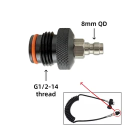 Paint Marker Ball ASA Coil Remote Hose Line Slide Check Adaptor With 8mmMale Quick Disconnect Universal Fill Adapter Accessories