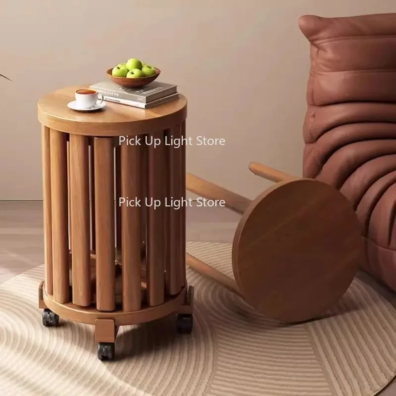 

round stool coffee table household stacking combination folding chair spare dining table bench stacking music stool