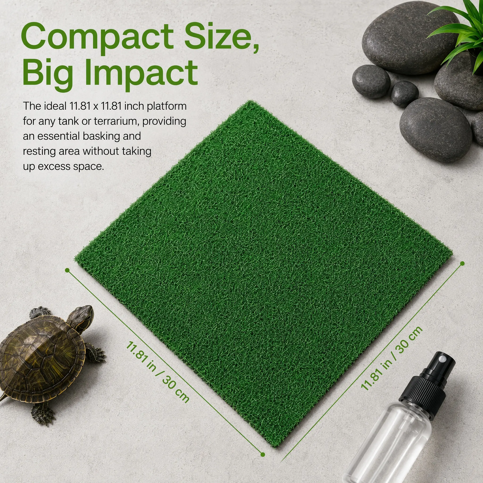 Artificial Turtle Basking Floating Island Platform Ramp Aquarium Mat Simulation Grass Turf Pet Fish Tank Resting