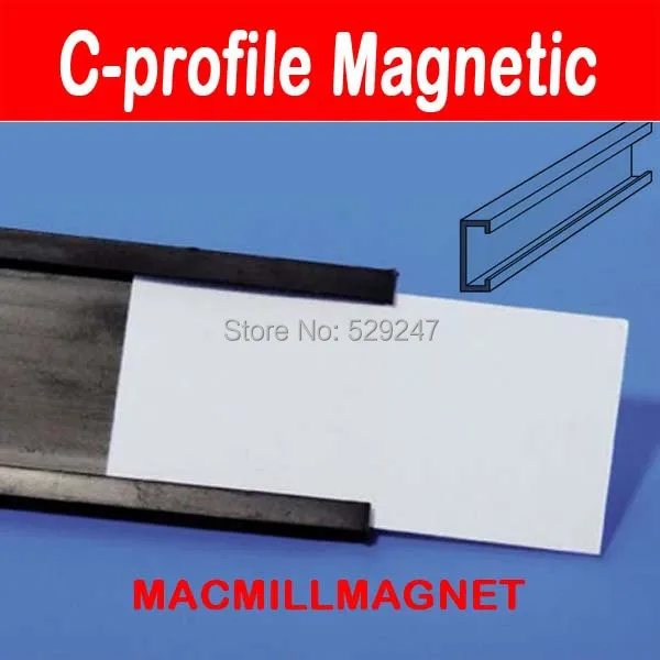 Magnetic Label Holders and Label With Magnets Metal Shelf Label Flexible Magnet Channel C Profile Magnetic Strip Rubber Magnets