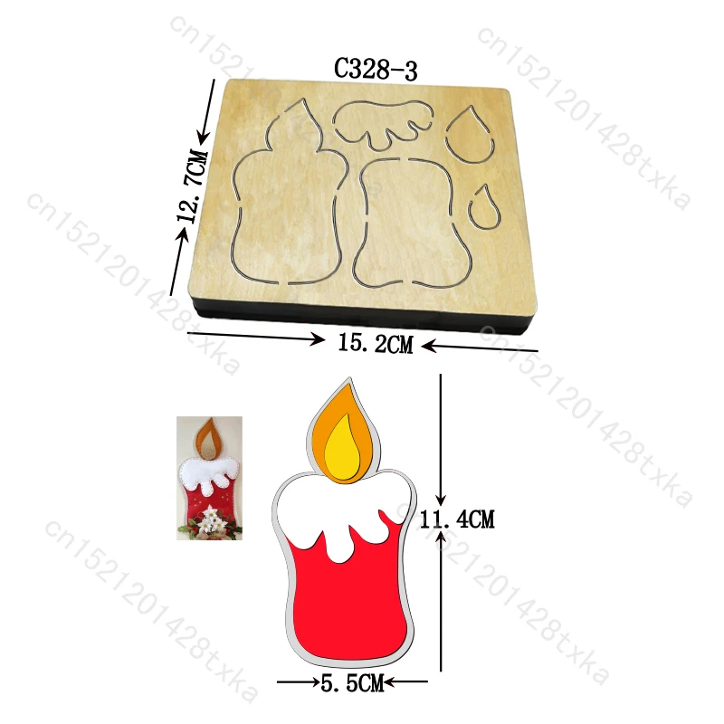 

Новые деревянные штампы для скрапбукинга со свечами, режущие штампы C-328-3 для обычных машин для высечки на рынке