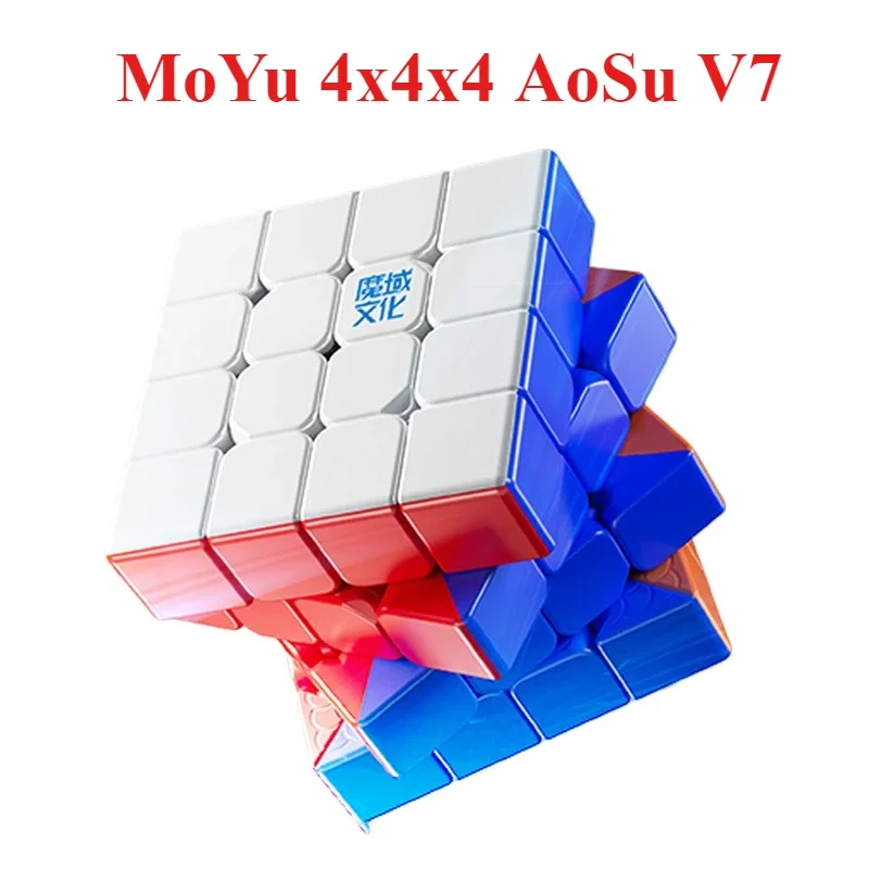 Moyu 4x4 cubo aosu v7 cubo mágico magnético 4x4x4 velocidade profissional quebra-cabeça presente das crianças brinquedo speedcube cubo mágico para jogos