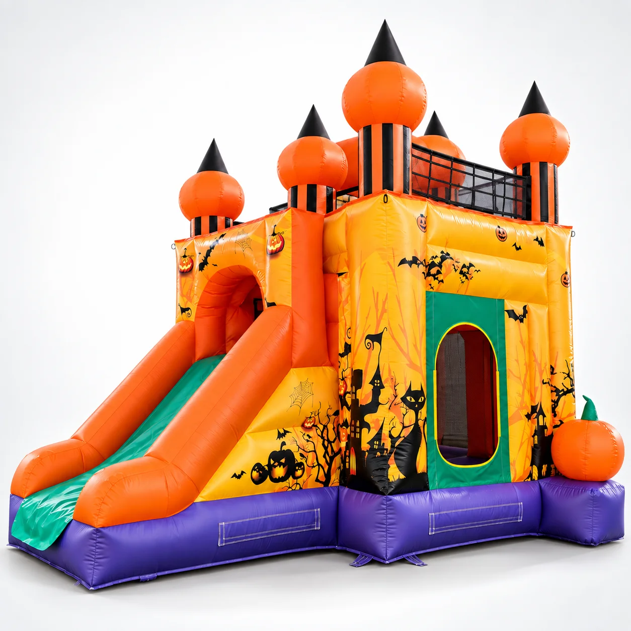 Inflatable Bounce House with Slide, 14ft Commercial PVC Bouncy Castle for Party Rental, Outdoor Carnival Play Center