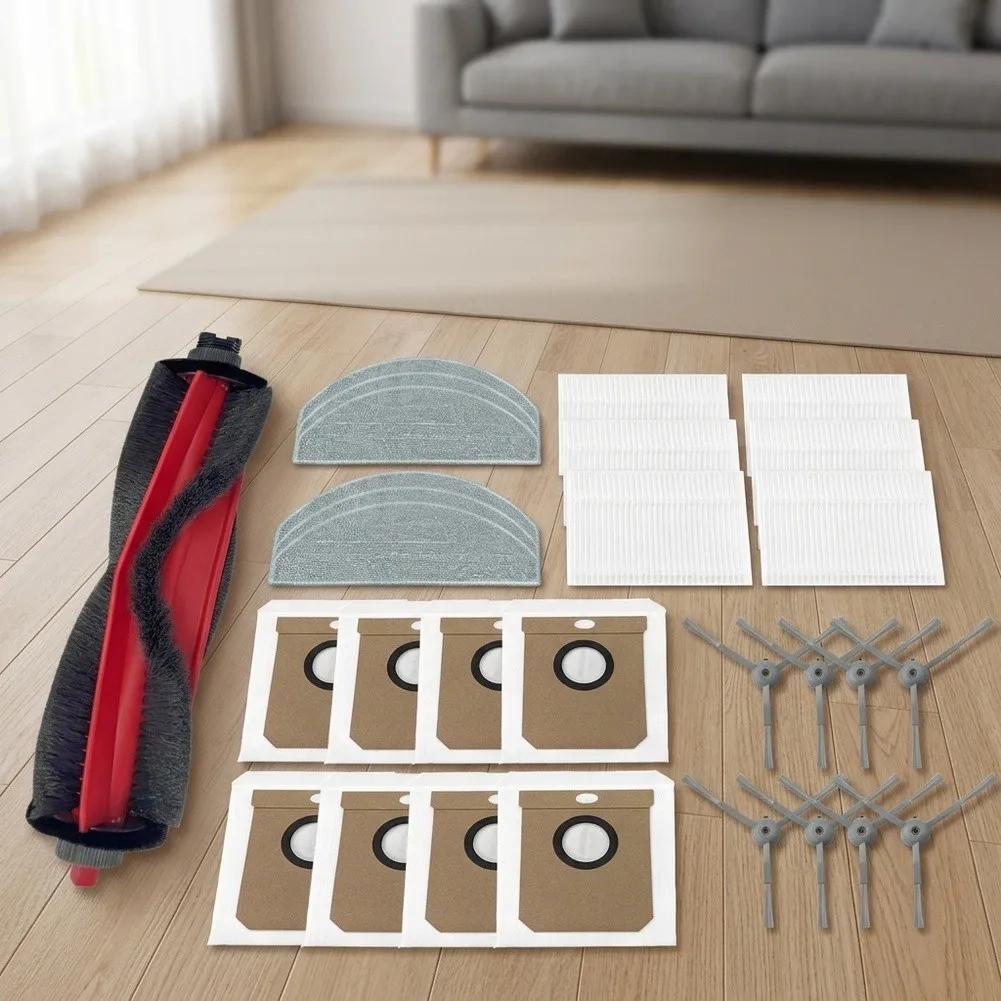 Main Side Brush Filter Mop Cloth Dust Bag Kit Compatible For Deerma for s30 DEM- for s30 Robot Vacuum Cleaner Home Appliance