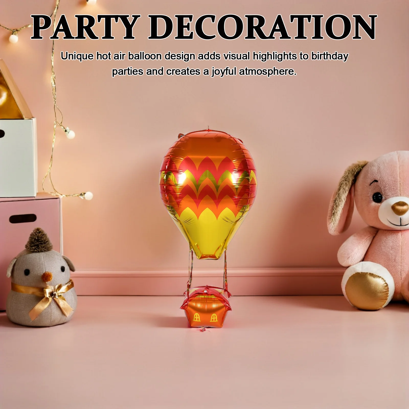 

5Pcs Hot Air Balloon Foil Balloons Colorful 4D Effect Easy Inflate Birthday Wedding Party Decorations Mini Hot Air Balloon