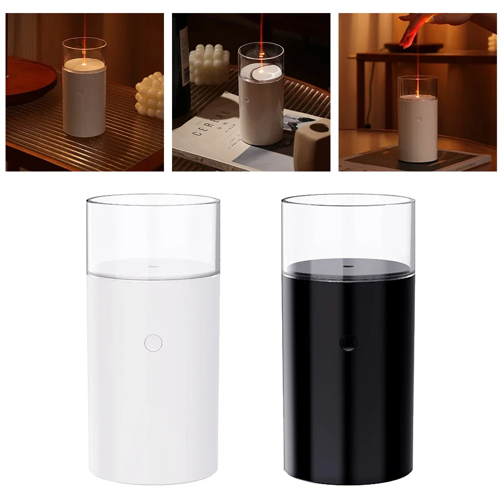 Long Lasting Battery Aroma Diffuser Aroma Diffuser Car Office Cordless Humidifier Light Flame Effect USB Charging