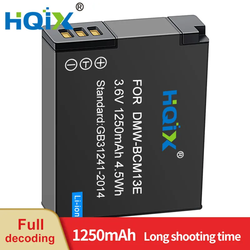 

HQIX for Panasoinc DMC-ZS50 ZS45 ZS40 ZS30 ZS35 TZ41 TS5 TS7 TF5 TZ40 Camera DMW-BCM13E Charger Battery