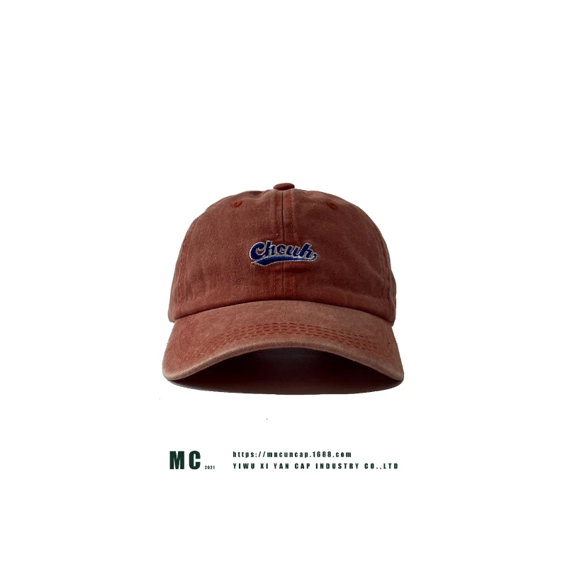 American Vintage Washed Baseball Cap for Men and Women Couples Korean Version Simple Embroidery Soft Top Shade Cap