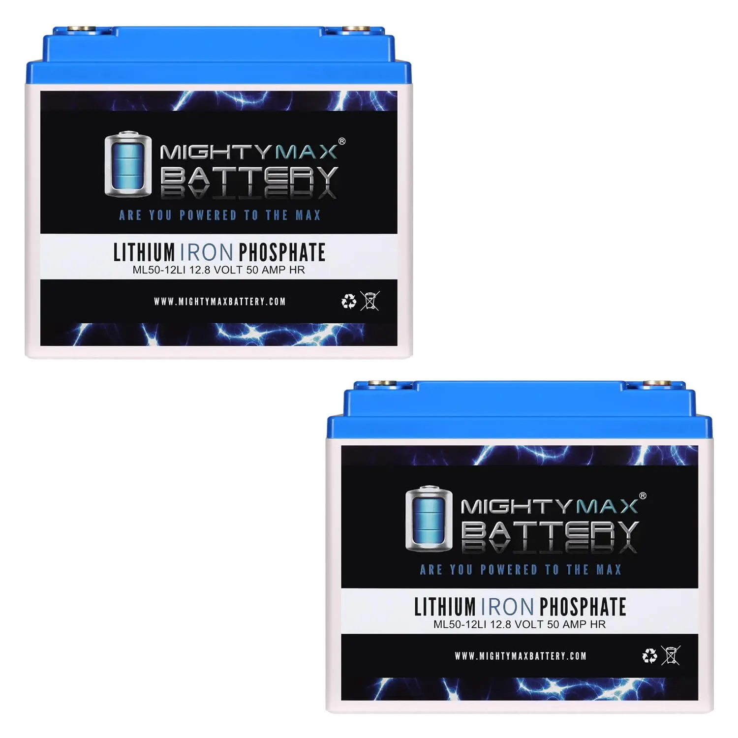 

12V 50Ah Lithium Battery Replacement for M40-12 M50-12 SLD M 2 Pack, Customized