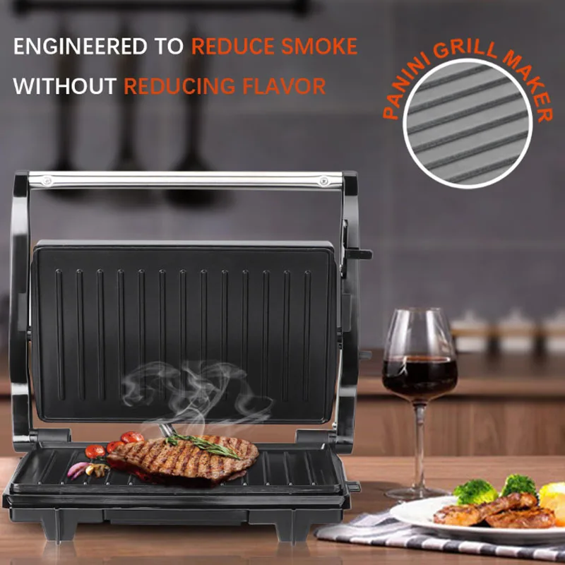 220vステーキマシンパンニ朝食バーベキューソーセージハンバーガーサンドイッチノンスティックレイヤー