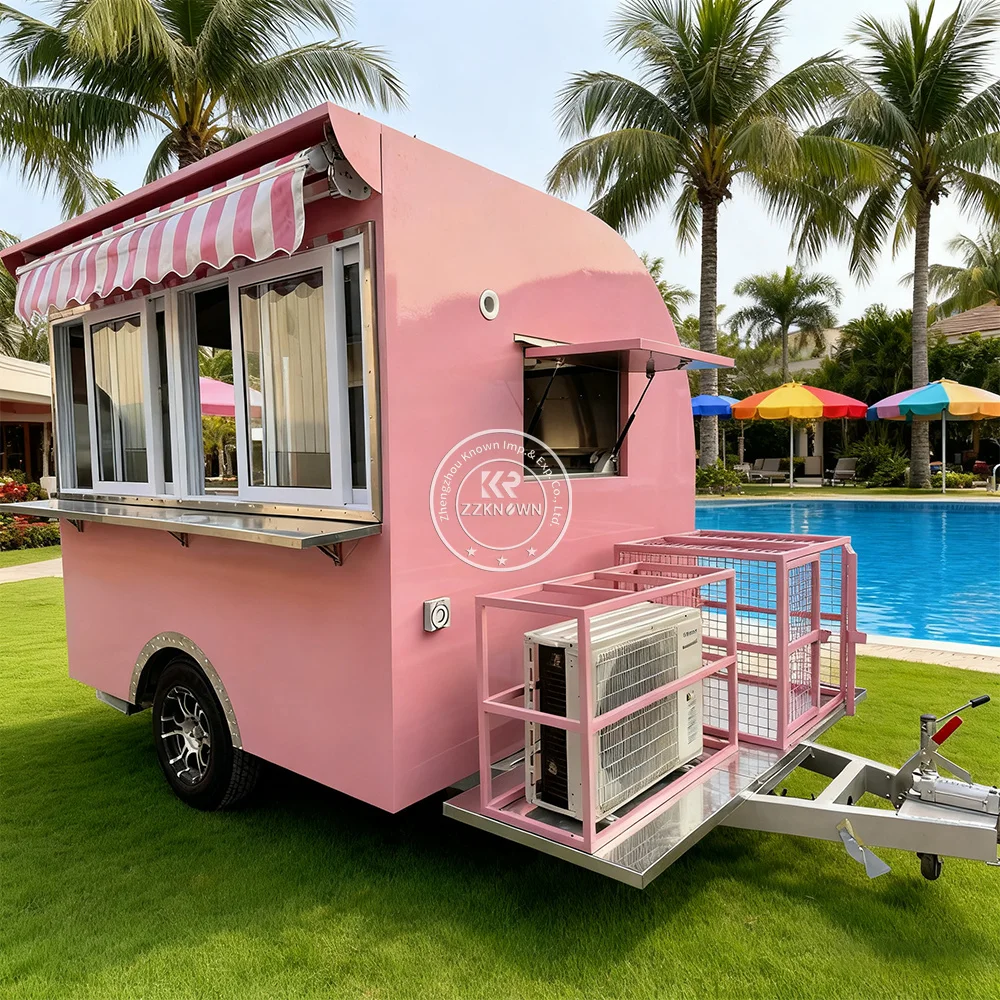 

Food Vending Cart Mobile Crepe Kiosk Icecream Catering Truck Fast Food Truck With Bathroom Cheap Pizza Trailer With Pasta Grill