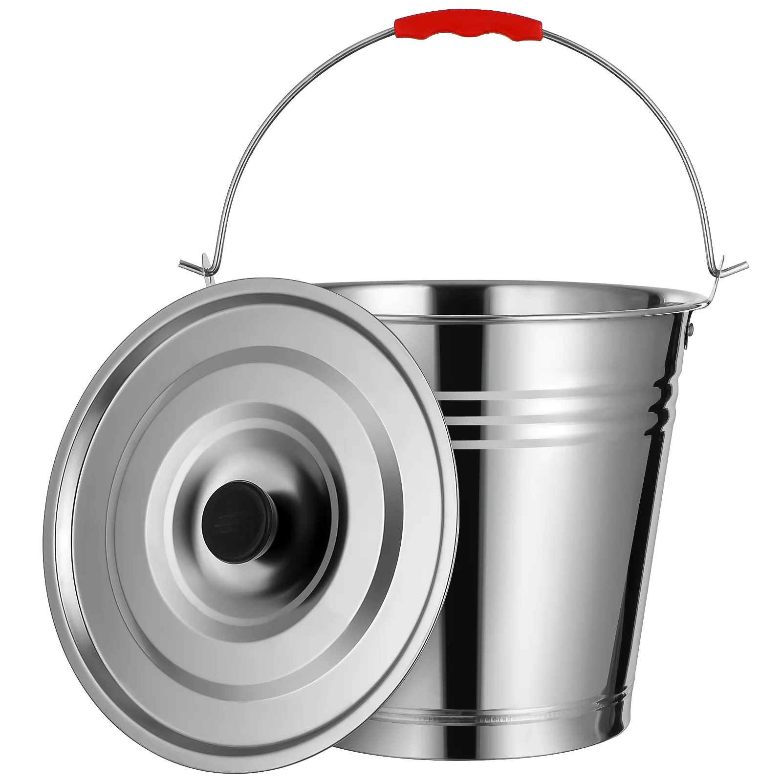 Charcoal Bucket Ash Container Carrier Tray for Fire Pit Indoor Fireplace Stainless Steel Can Outdoor Garbage