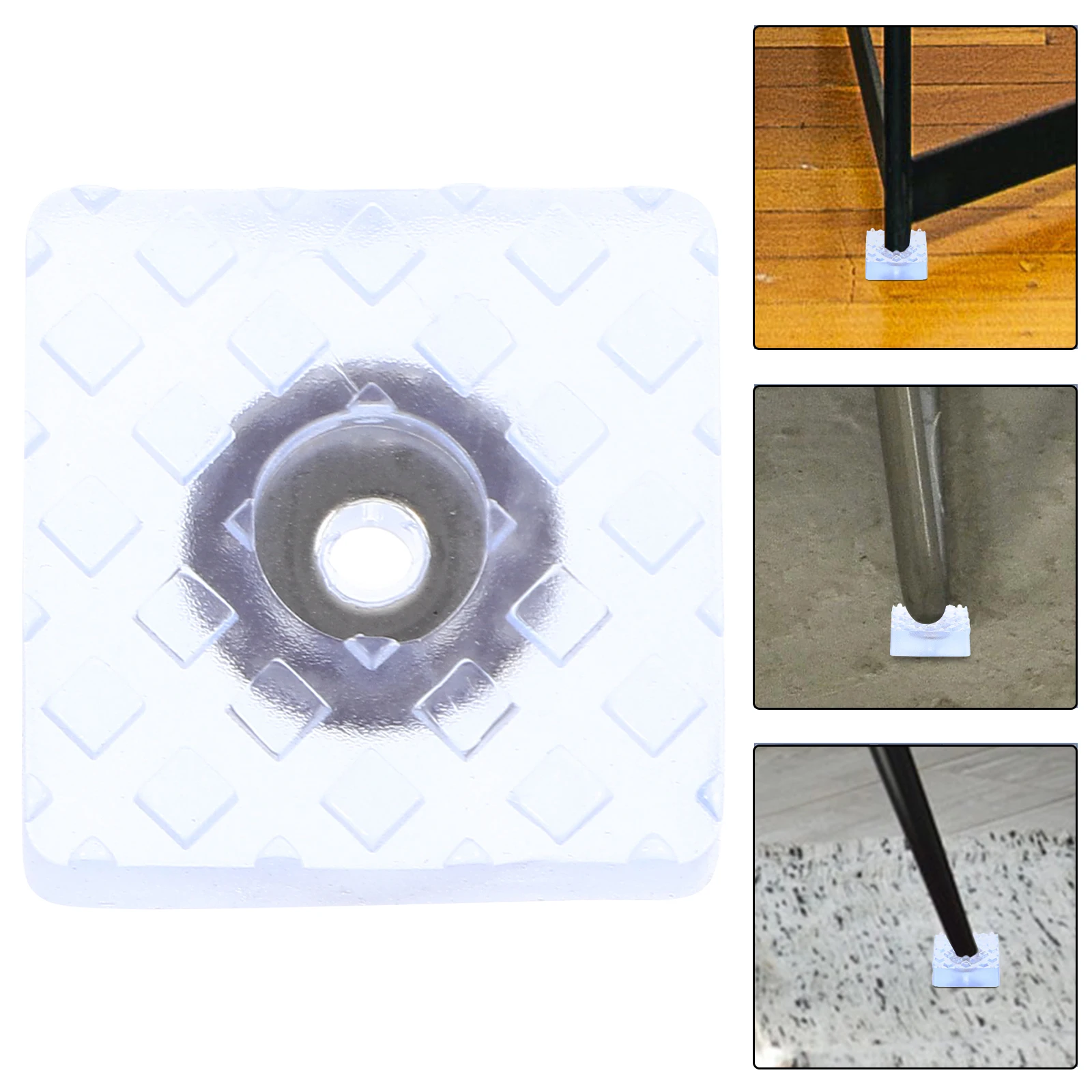 

8pcs 30mm Square Self Adhesive Furniture Pads Non Slip Moisture Proof Shock Absorbing Heightening Washable Machine Base Pad