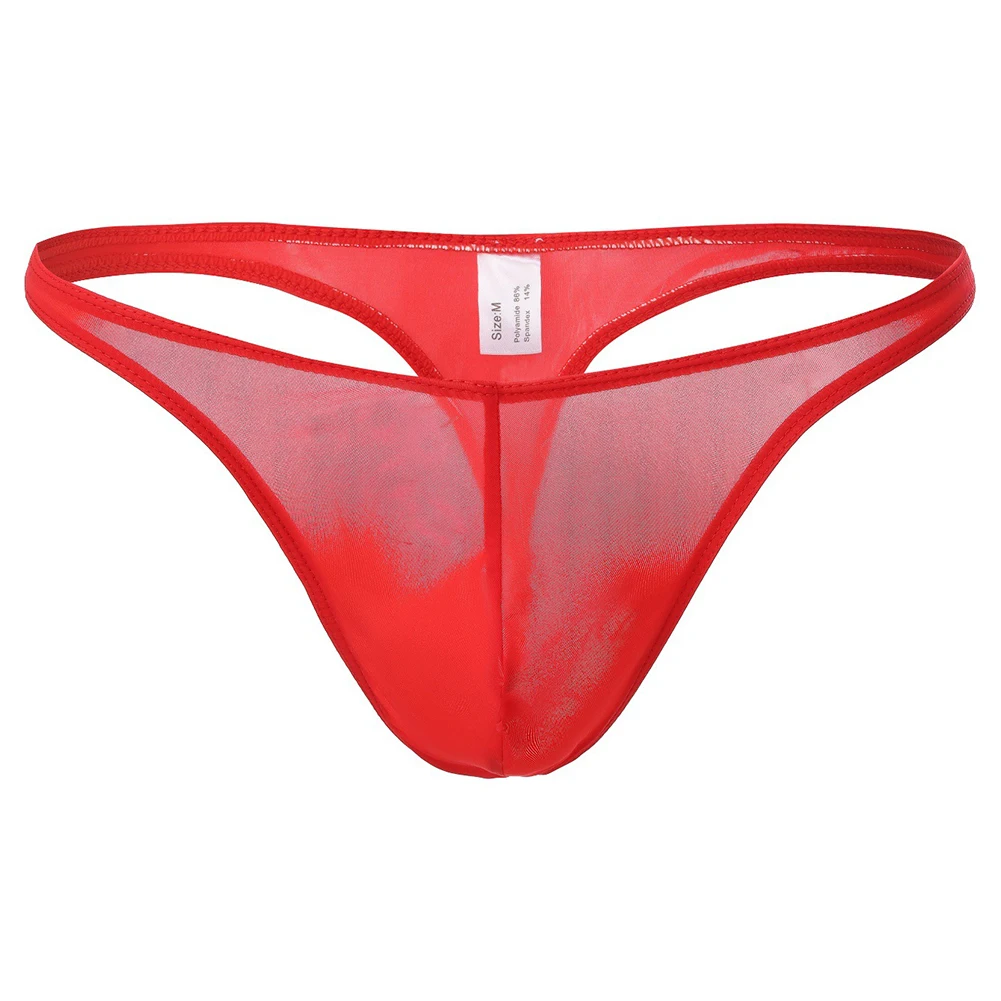 

Men Sexy Silk Panties Gay Sissy G-String Solid Underpants Low Rise Sexy Torys For Man T-back Pouch Tanga Gay Underwear Man Thong