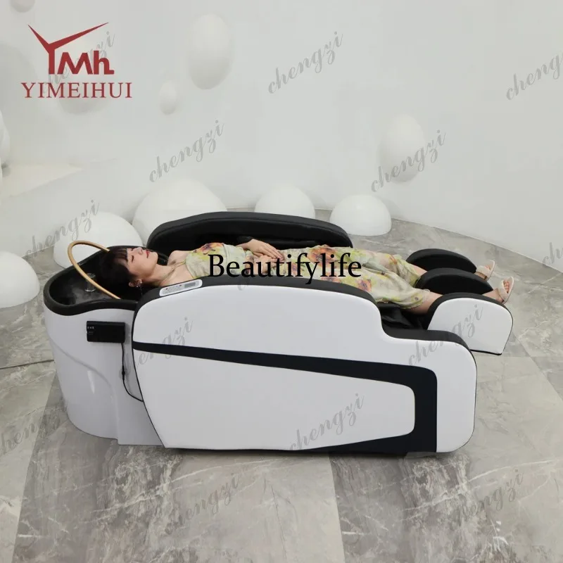 TTT Salon professional electric hair washing massage chair head water therapy shampoo bed for barbershop 3