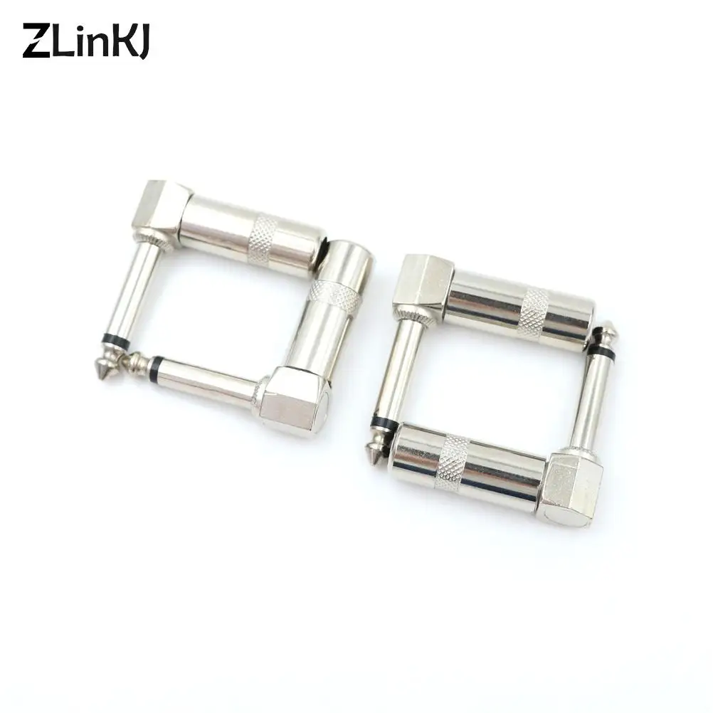 4Pcs 1/4 Inch 6.35mm Jack Right Angle Male Mono Plug L-shape Connector For Guitar Audio