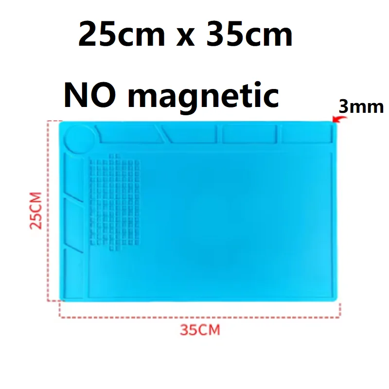 Magnetic Insulation Mat Silicone Repair Mat Circuit Board Soldering Pad Heat Resistant Anti-Static for ESD Iron Phone Repair