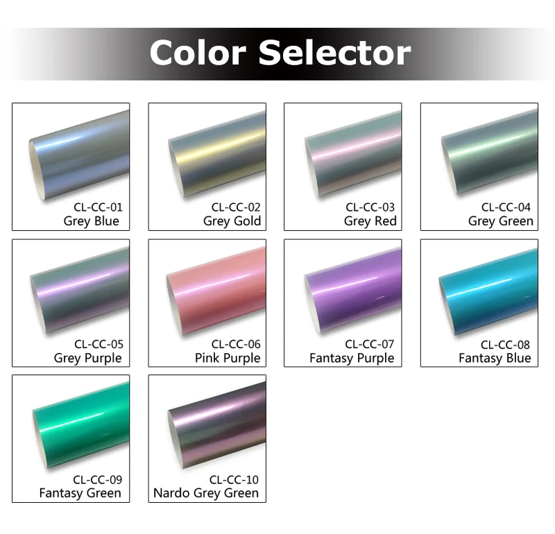 CC-04 Wholesale Selling Chameleon Candy Mystic Fantasy Grey Green Unique and Tactile Vehicle Wrap Film