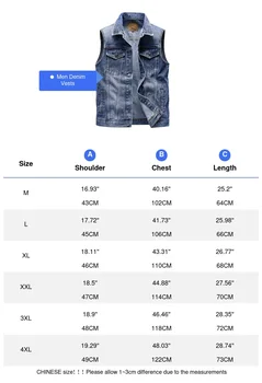 Spring Summer Men's Denim Vests Fashion Turn-Down Collar Cotton Jean Sleeveless Jackets Man Retro Streetwear Party Waistcoats 6