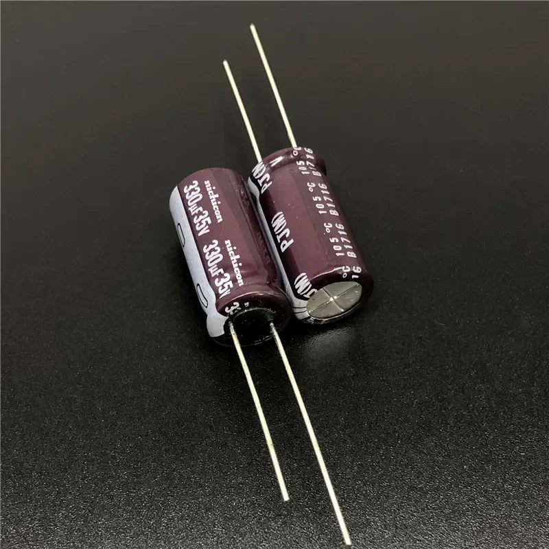 10pcs/100pcs 330uF/35V NICHICON PJ Series 10x20mm 35V330uF Low Impedance  Aluminum Electrolytic Capacitor