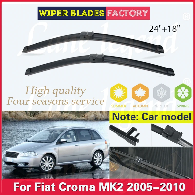 For FIAT Croma MK2 2005-2010 2006 2007 2008 Wiper Front Wiper Blades Windshield Windscreen Front Window 24