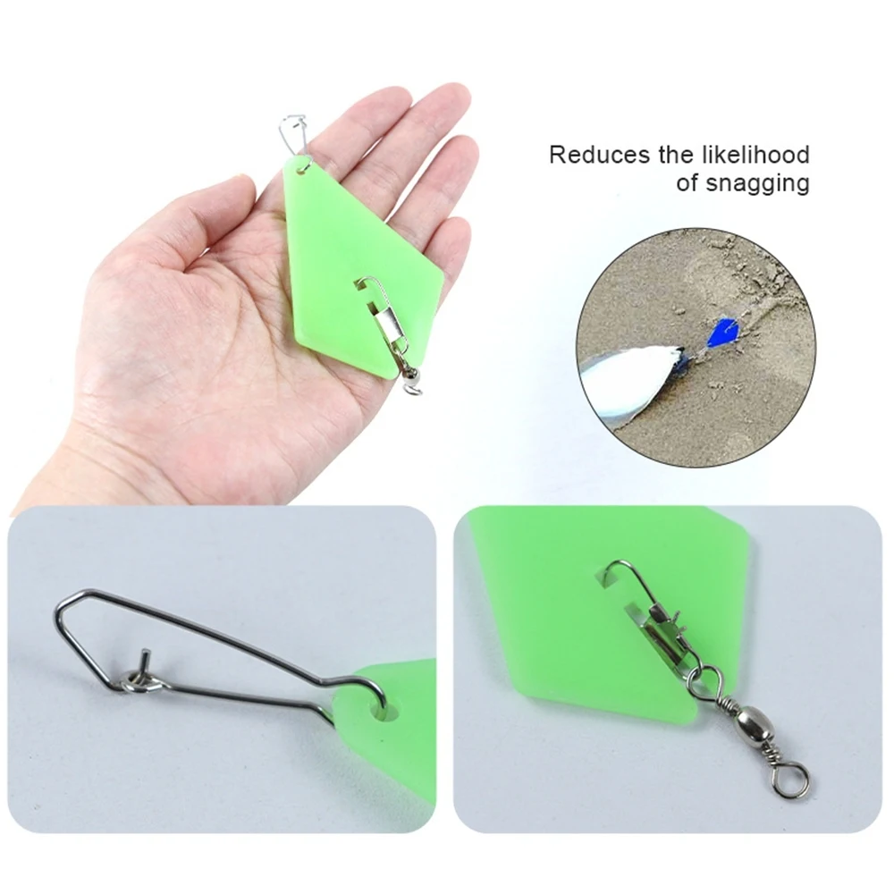 1/10 Stück Bleilaufzüge für Meeresangelgewichte, Terminal Tackle mit Schnellwechselklammern und Drehgelenk – Detail 4