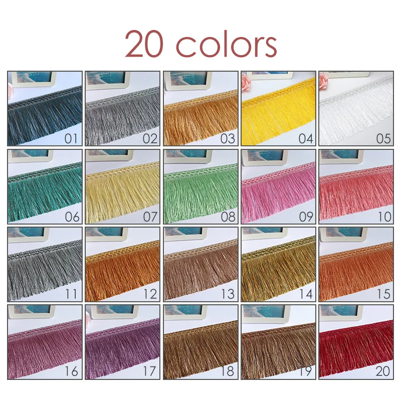 11.7M Braided Webbing Fringed Lace Boho Curtain Trim 16cm Width Polyester Tassel DIY Upholstery Decor European Trim Accessories