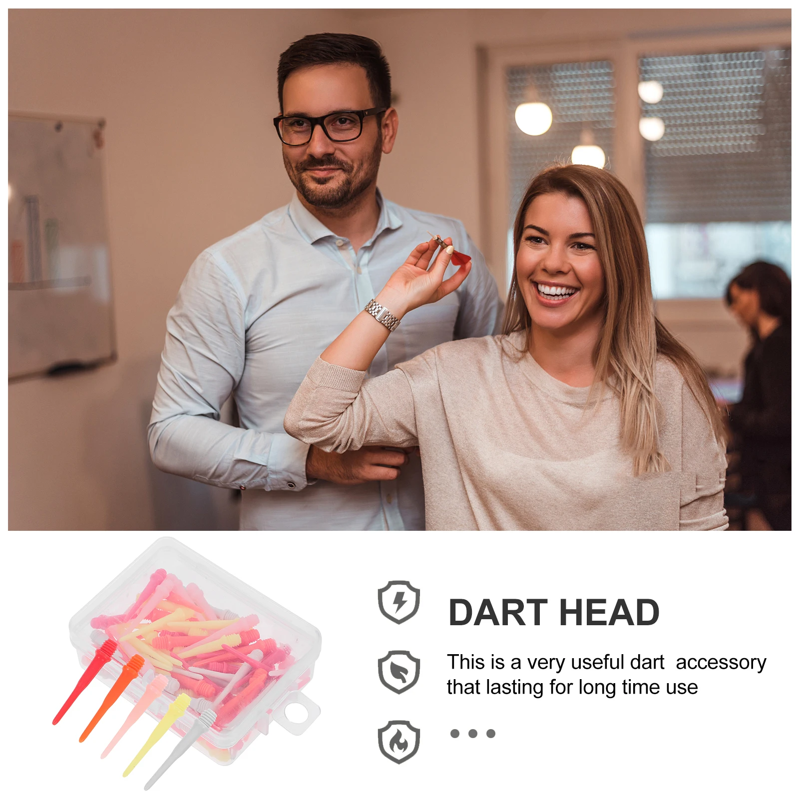 

80Pcs Electronic Shafts Plastic Mixed Colors Screw Thread Anti-Slip Durable Tip Points Shafts Throwing Toy