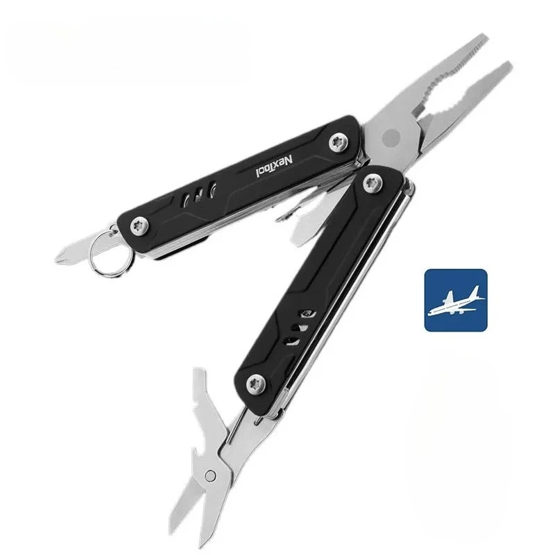 NexTool Mini Sailor Lite 10 In 1 Keychain Multitool Pliers Folding Scissors Portable EDC Multi Tool TSA Approved for Travel