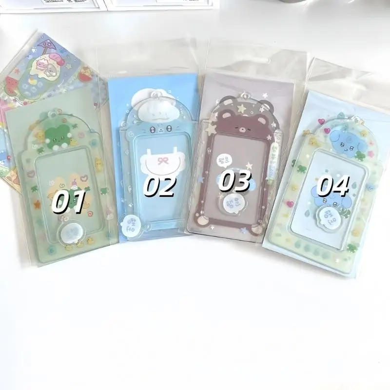 Animal Theme Card Case 3Inch PVC Photocard Protector Sleeve With Chain