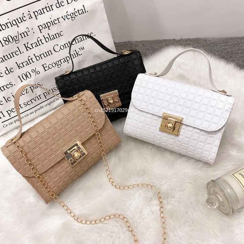 Ladies Hand Bags Women Chain Crossbody Bag Simple and Fashionable Portable Small Square Bag Mini Tote Messenger Bags