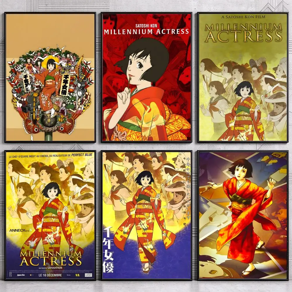Colorful Graphic Animated Decor Fanart Millennium Actress Poster Modern Wall Art Bedroom Living Room Print Unframed
