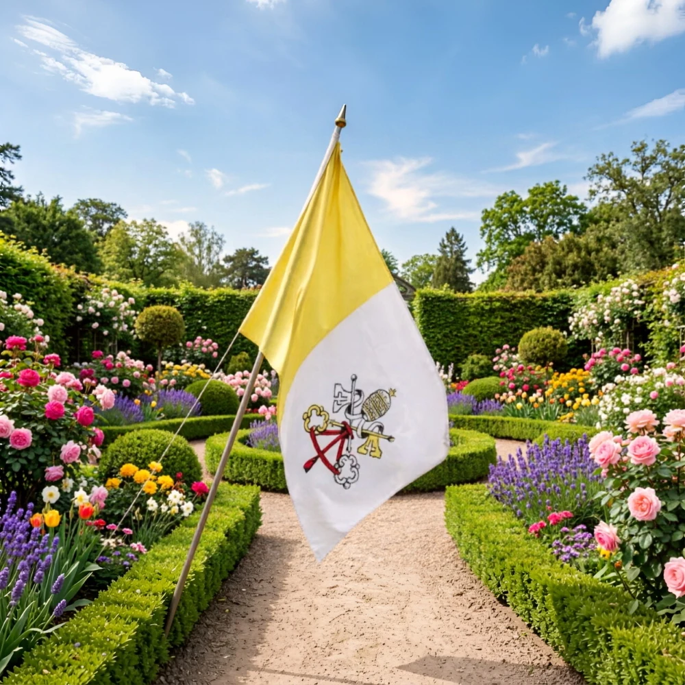 XIANGYING Vatican flag 90x150cm Vatican Flag Hanging Polyester Home Decoration flag