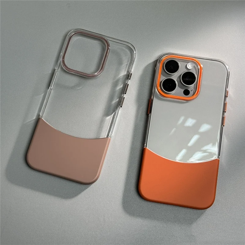 2 in 1 detachable hit color Ultra thin Clear Shockproof hard case for iphone 15 14pro 13pro 12 15pro max TPU+PC protective cover