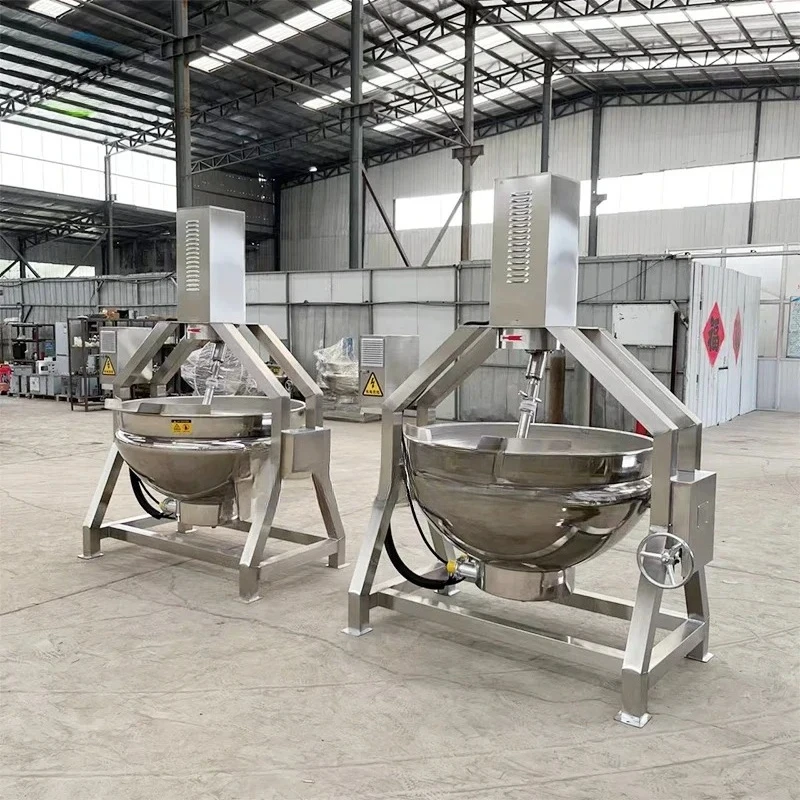 Industrial Automatic Tilting Planetary Gas Electric Food Cooking Mixer Machine, Sauce Jacketed Kettle, Cooking Pot with Mixer