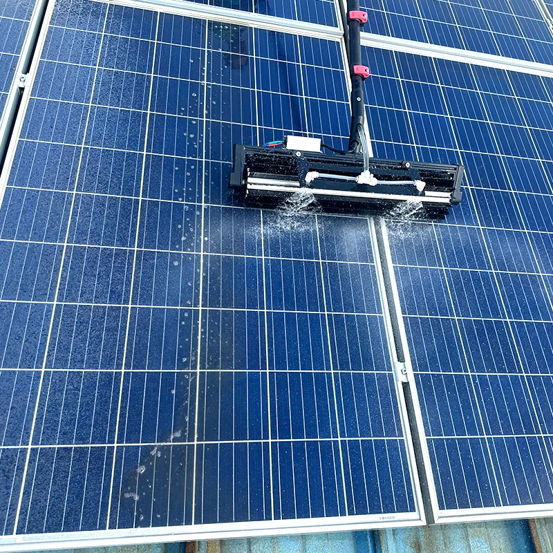 Photovoltaic Standard Solar Panel Rotary Cleaning Robot Brush Factory Outlet Manual Rotating Electric Water / Dry Roller Brush