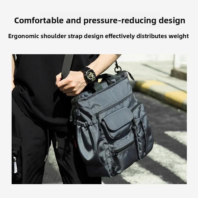 Men's Faion Large Capaci Busin Cuter Bag Waterproof Multi-Functional Casual Travel Crossbody Bag Single oulder Bag view 3