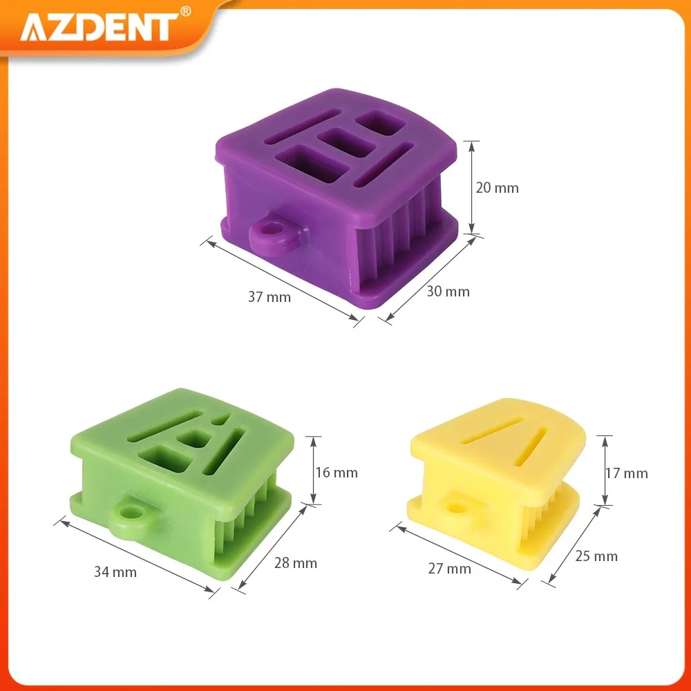 3PCS/Set Dental Occlusal Pad Rubber Bite Opener Occlusion Pad AZDENT Silicone Large Medium Small Sizes Disinfection