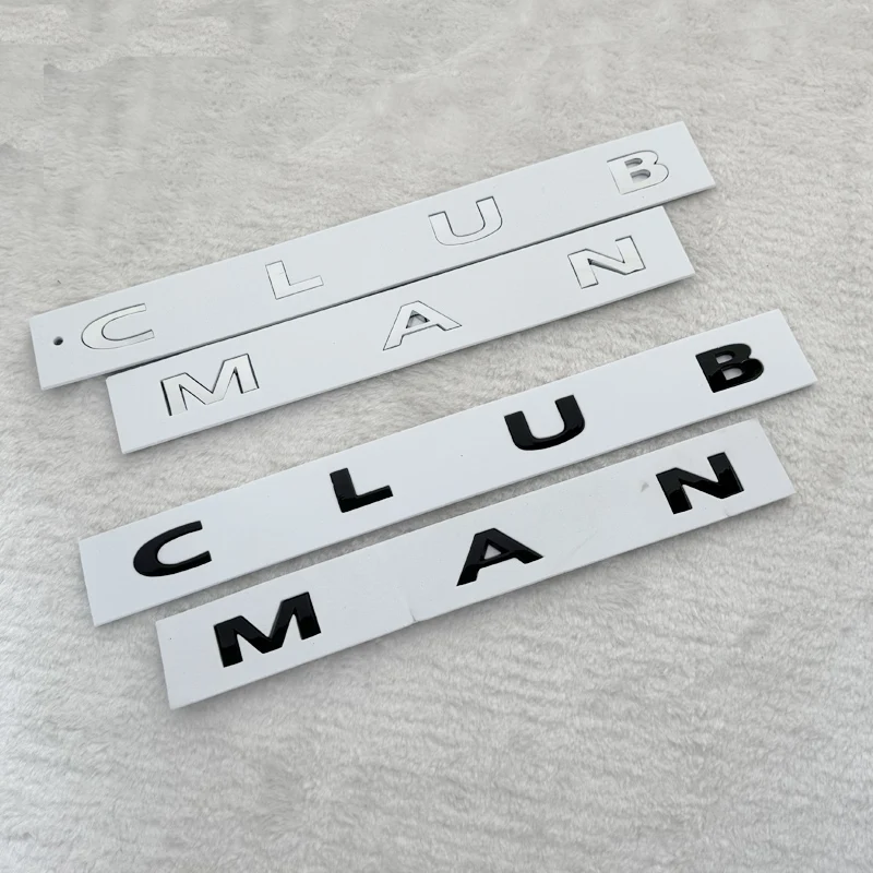 3D Glossy Black Chrome CLUBMAN Letters Rear Trunk Emblem Badge Sticker For Mini Clubman F54 R55 Car Styling Accessories