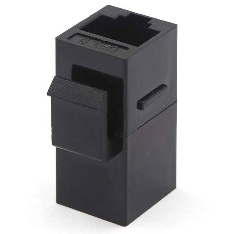 50 упаковок, черные разъемы CAT6 RJ45 Keystone Jack