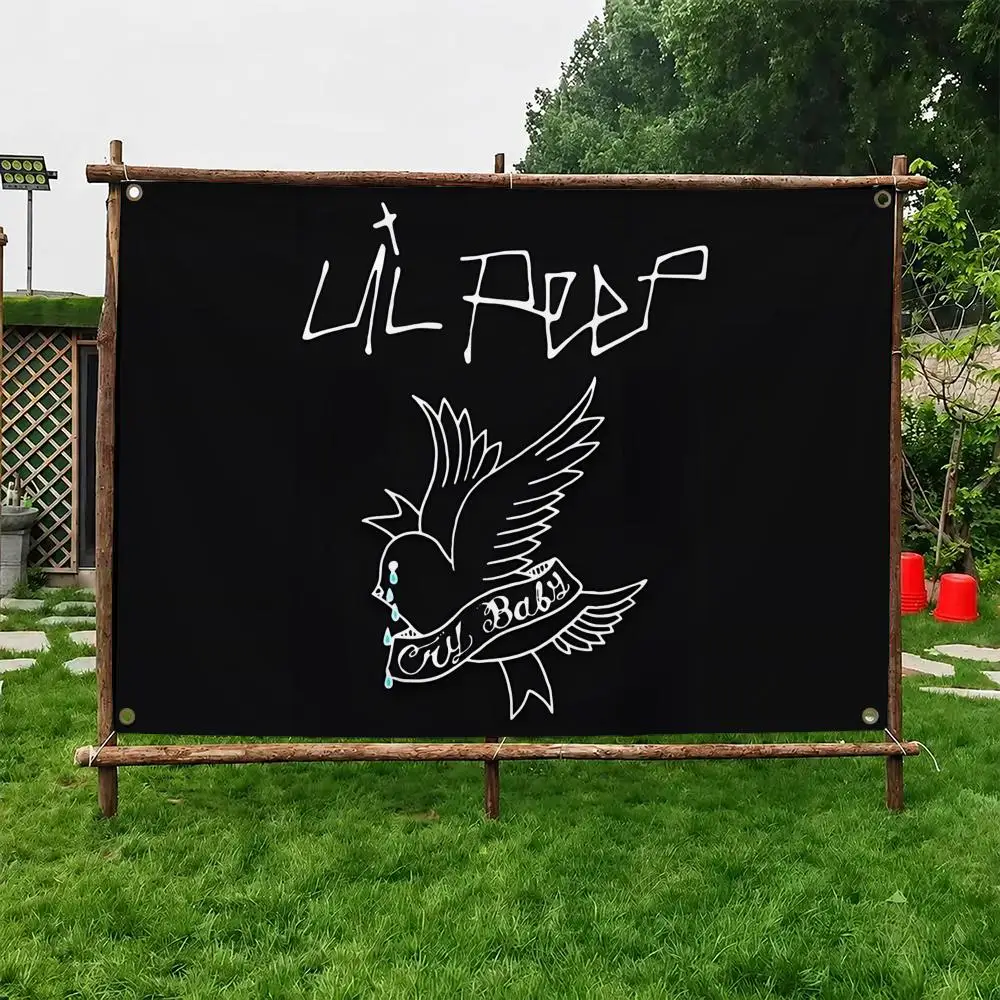 L-Lil P-Peep Flags Custom Wall Hanging Background Art Banner for Bedroom Home Living Room Outdoor Decor