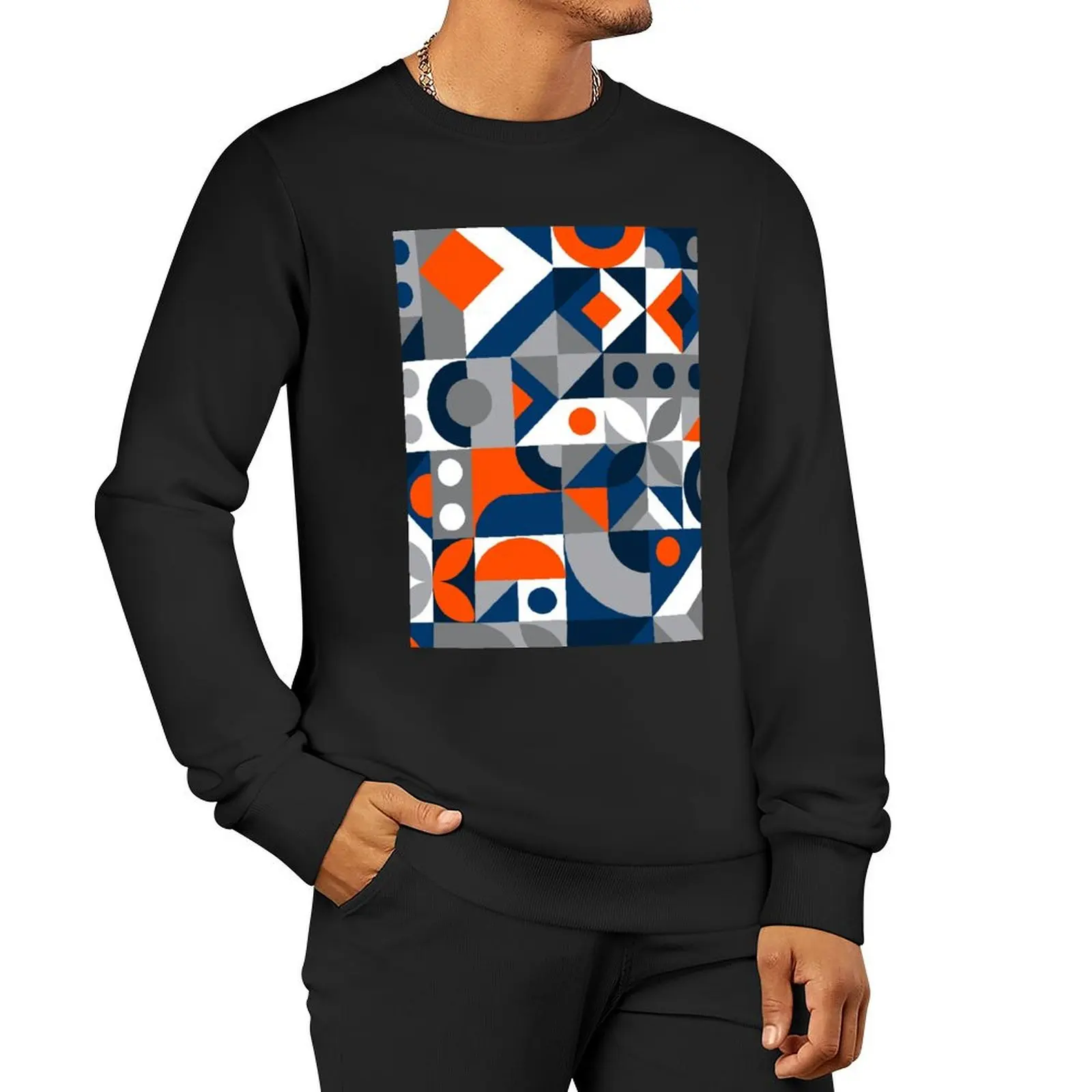 

blue and orange cube paradise Pullover Hoodie graphic t shirts men mens clothes fashion men autumn new products men sweatshirt