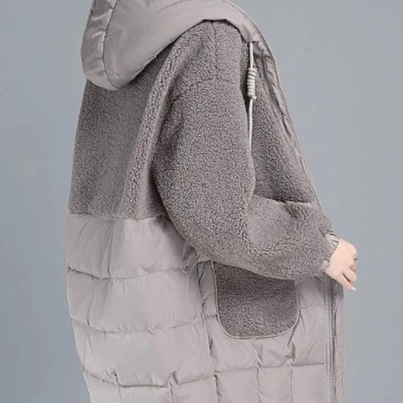 

2025 Winter Loose Cotton-padded Jacket Long Thick Casual Women's Coat
