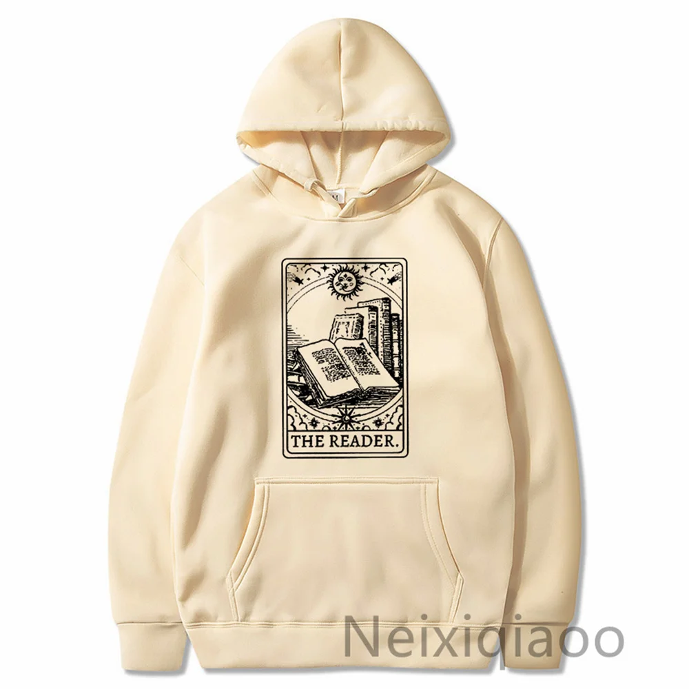 

Plus Size The Reader Print Women Men Hoodies Sweatshirts Harajuku Long Sleeve Autumn Winter Female Casual Fashion Clothing