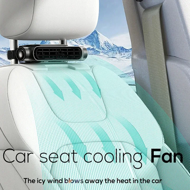 Portable Car Seat Cooling Fan Car Rear Backrest Electric Fan USB Power Supply Fan Air Conditioner Car Interior Accessories