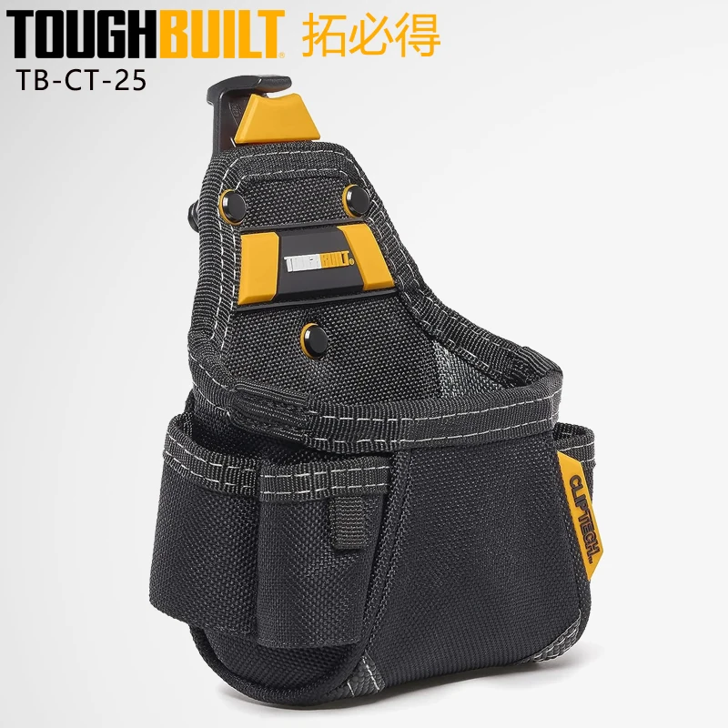 TOUGHBUILT TB-CT-25 Tape Measure / All Purpose Pouch Industrial Grade Hard Electrician Containment Bag