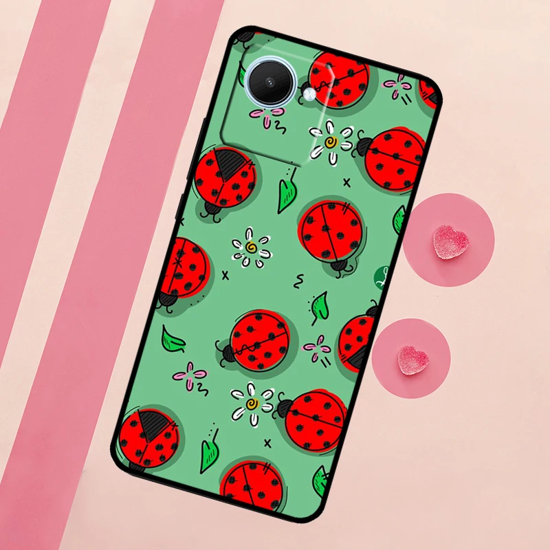 Ladybug Beetle Case For Realme C53 C55 C35 C33 C31 C30 C25s C21Y C15 C11 GT Neo 5 3T 2T 9 10 11 Pro Plus