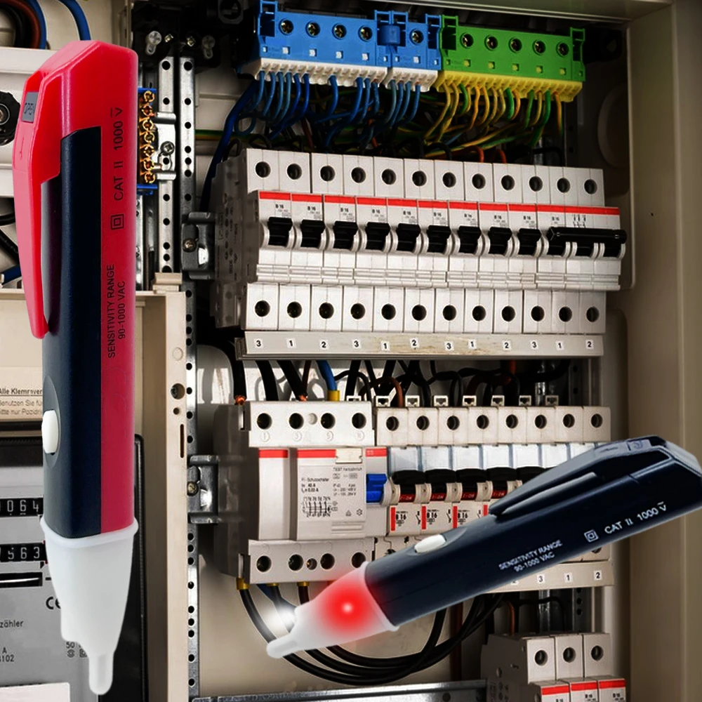 Detector de tensão inteligente sem contato, AC e DC, Tester Pen, Medidor, Corrente 90-1000V, Sensor elétrico, Lápis de teste, Iluminação LED